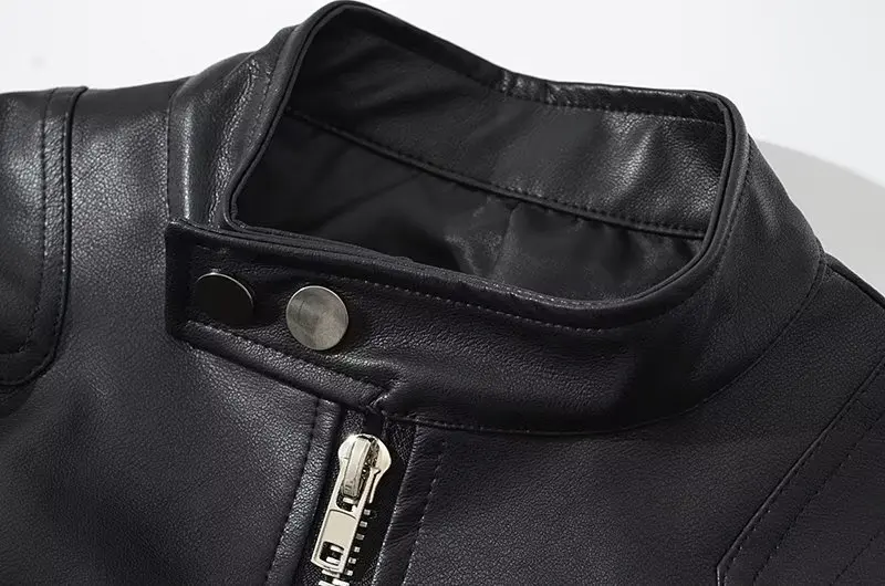 Street Sle Stand Collar Long Sve PU Leather Jaet ort Coat Women's Personali Irregular Early Spring New Arrival Sli...