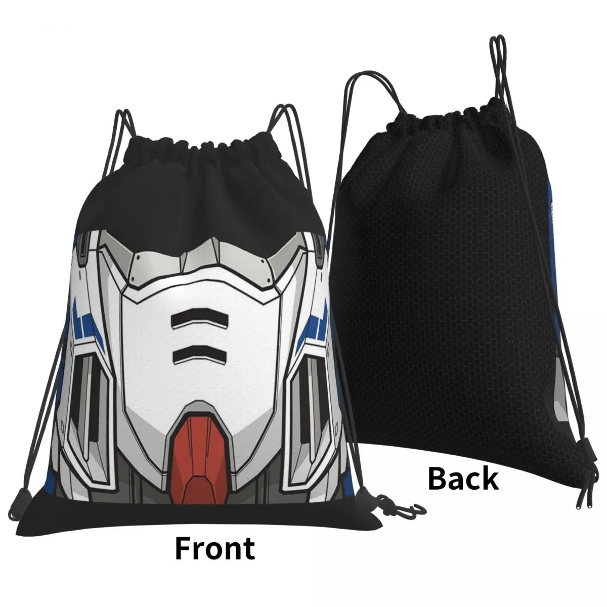 Wing Zero Custom Gundam Backpacks Multi-function Drawstring Bundle Pocket Sundries Bag Book Bags for Travel Students