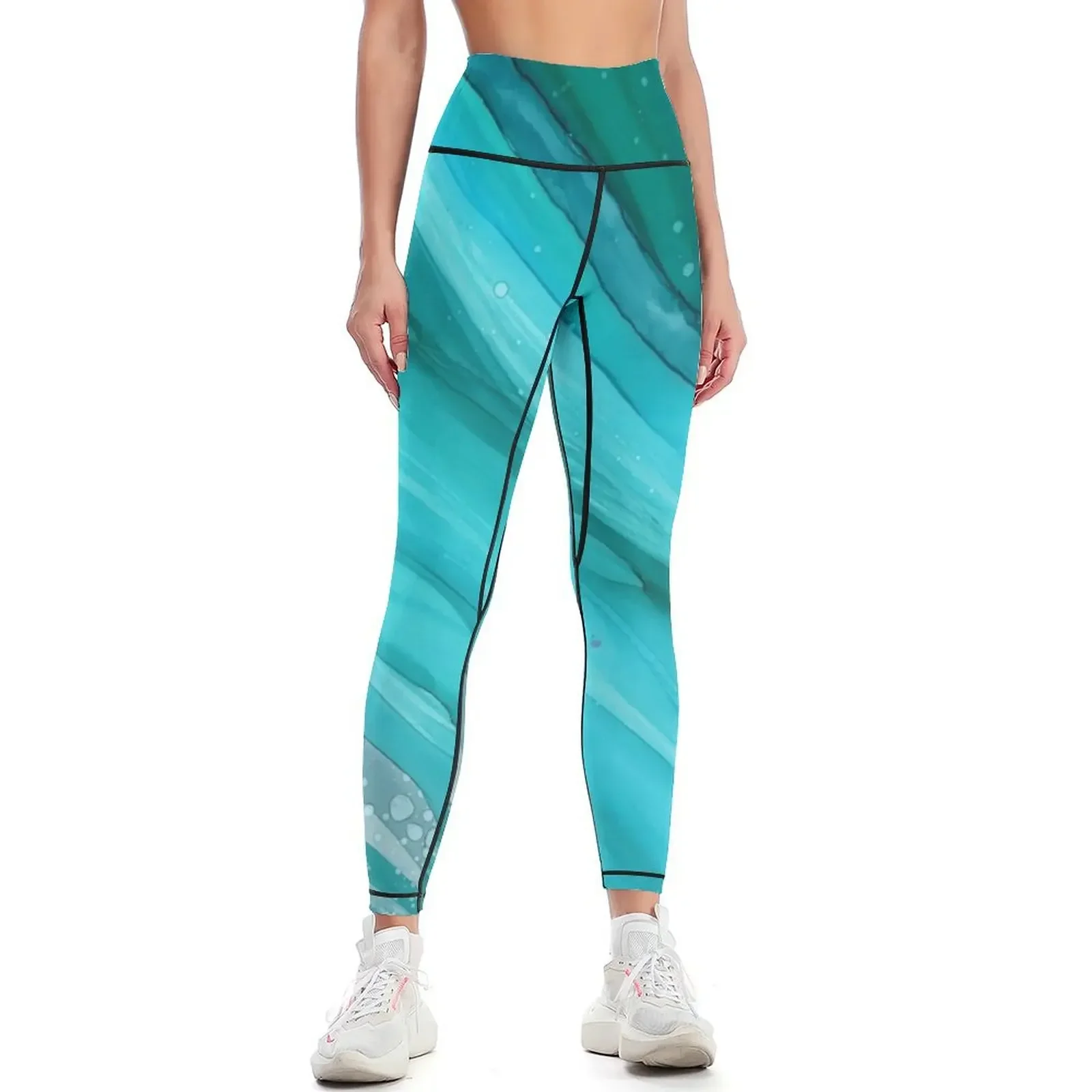 

Endless River Alcohol Ink Painting Leggings Sports pants for Jogger pants sport legging Women's tights Womens Leggings