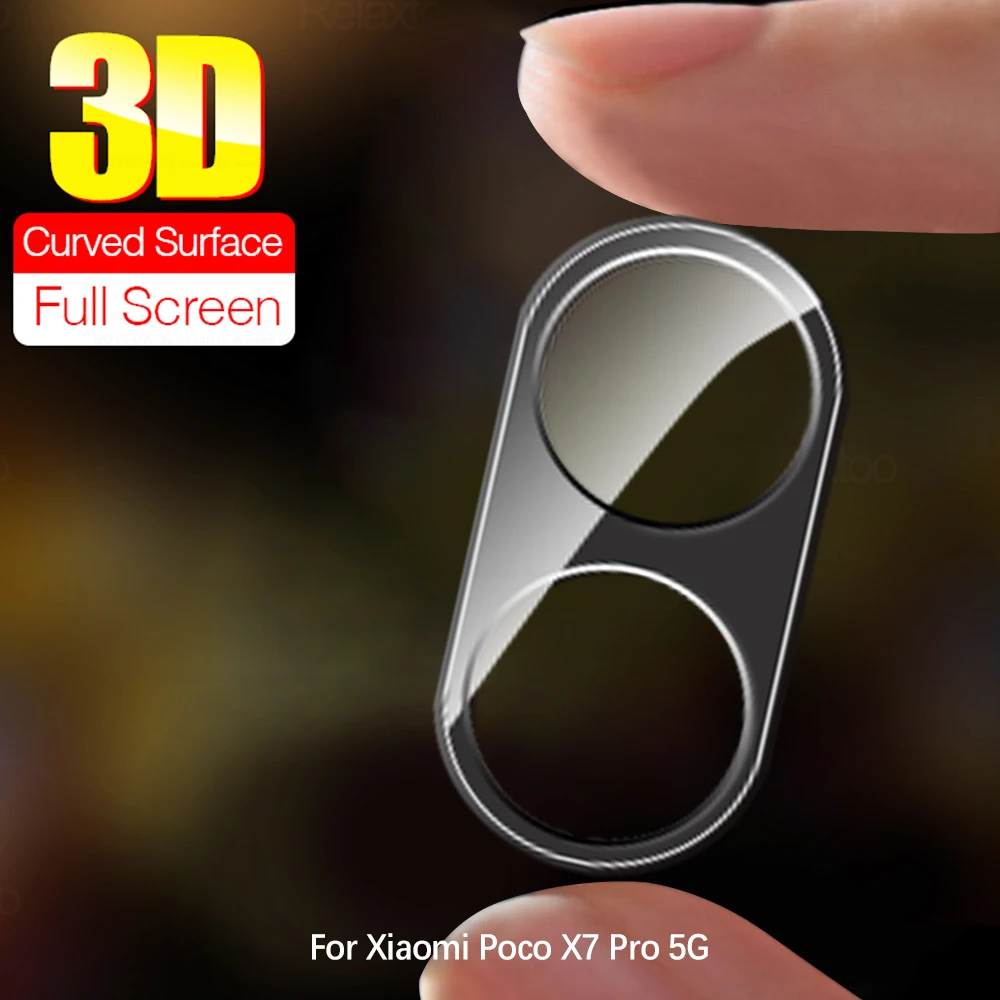 1-3Pcs 3D Tempered Glass Camera Protector For Xiaomi PocoX7 Pro 5G Black Lens Cover On Poxo Little X7Pro PocoX7Pro X 7 Pro 7Pro