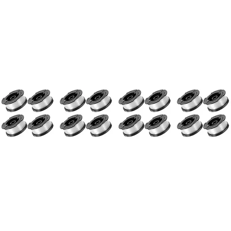 RMWIN-16 Pcs Line String Trimmer Multifunctional Autofeed Weed Grass Trimmer Replacement Spool For BLACK+DECKER AF-100-3ZP