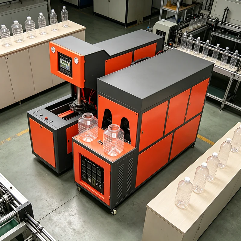 2 Cavity Fully Automatic Pet Stretch Blow Machine for 0.75L Wine Bottle and Spirits Bottle