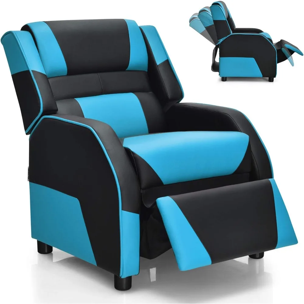 Kids/Youth Gaming Recliner Chair, Racing Style Game Sofa with Headrest and Lumbar Support