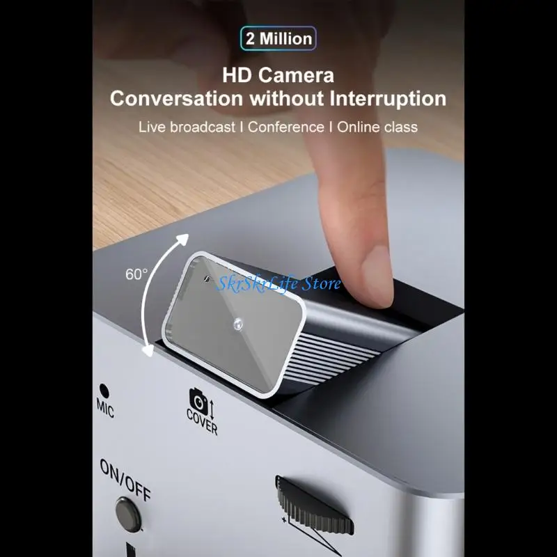 E65E Laptop Hub Combines 1080P Camera Double Speakers Card Reader Fast Charging
