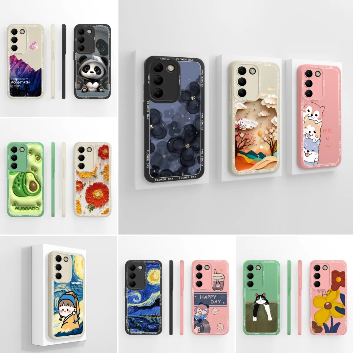 Phone Cases For Vivo Y100 4G 5G Ultra Thin Silicone Creative Design Paper Cut Art Premium Protection Cover For Vivo Y 100 Coques