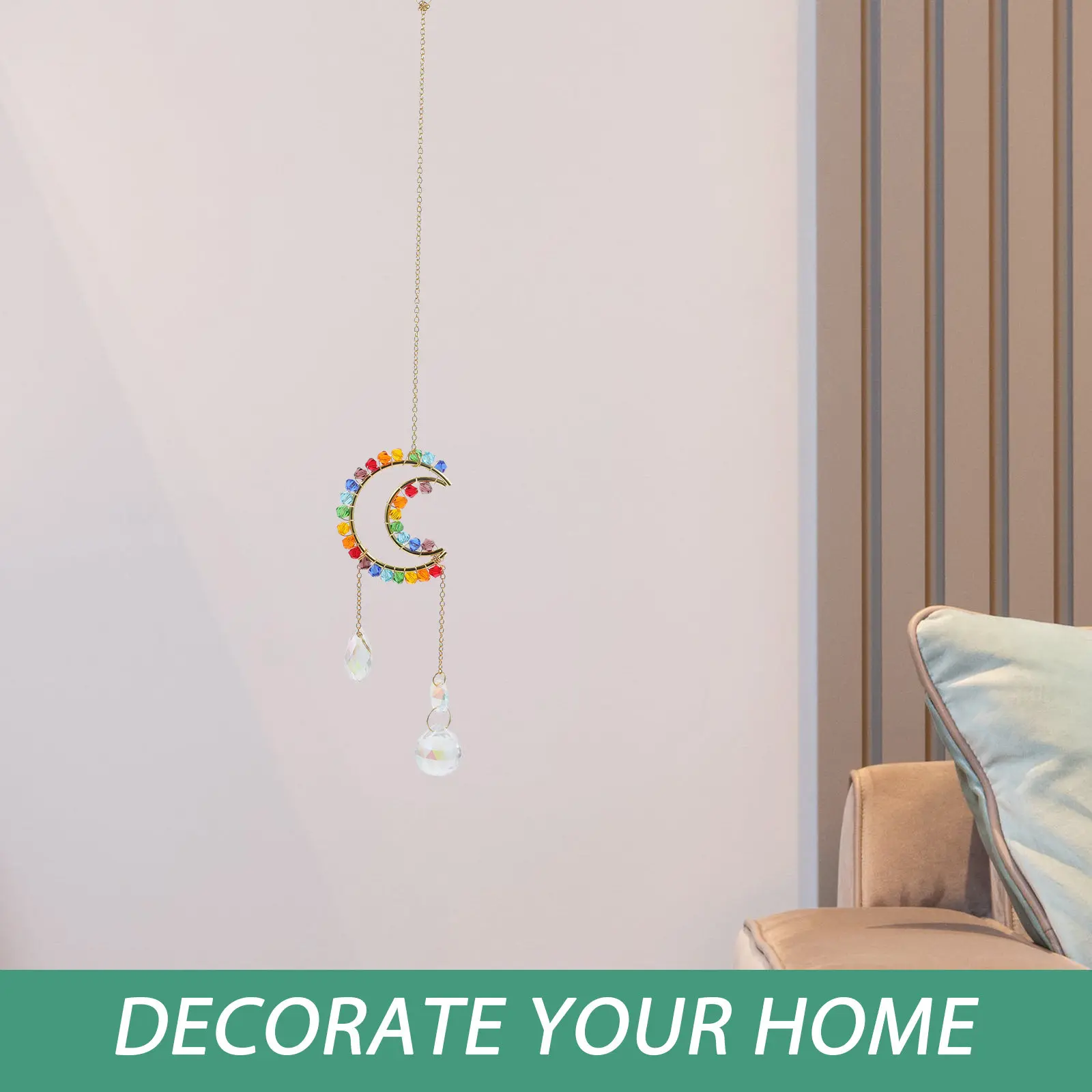 Crystal Sun Catcher Hanging Decoration Delicate Suncatcher Ornament for Window Garden Home Office Elegant Prism Pendant Light