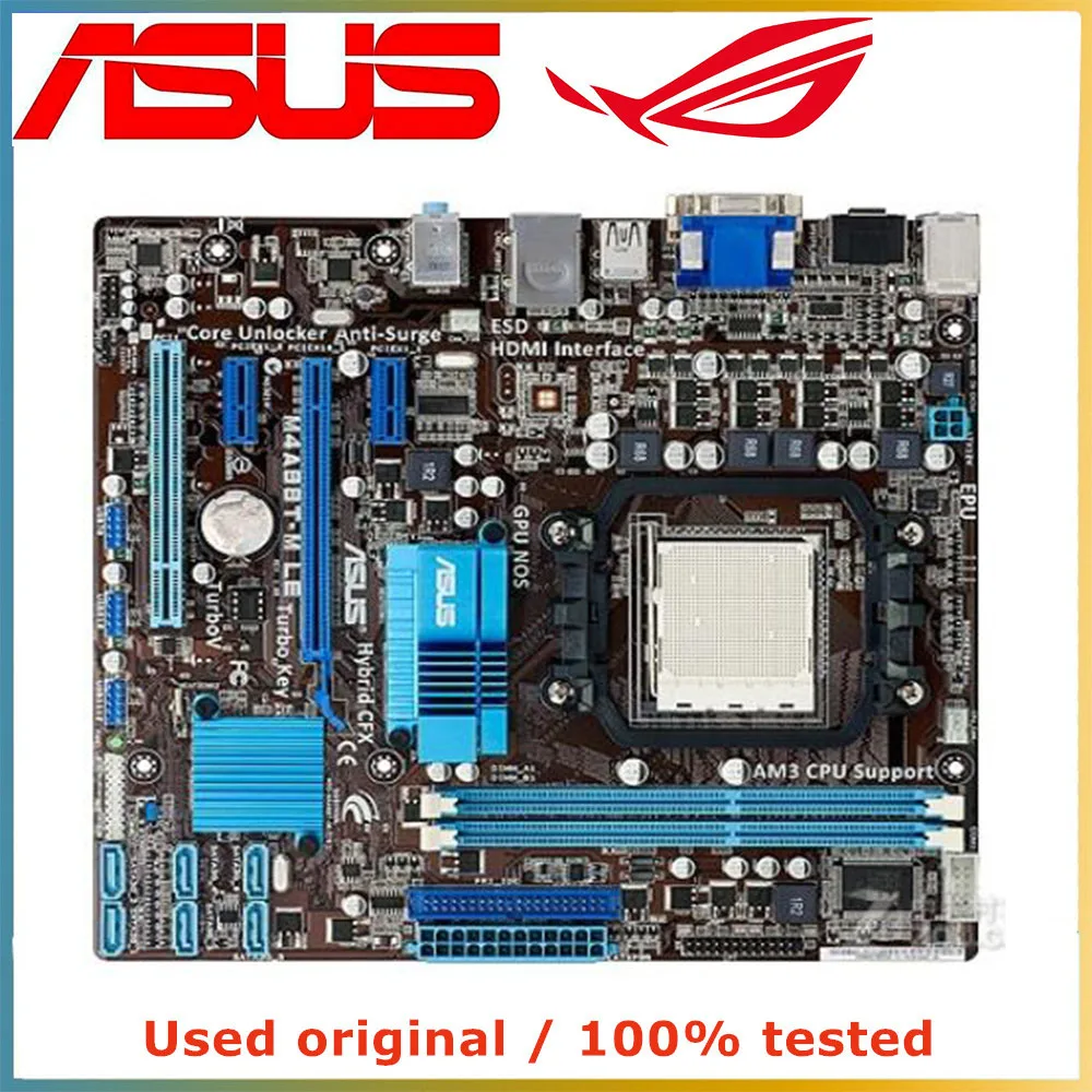 

For ASUS M4A88T-M LE Computer Motherboard AM3 DDR3 16G For AMD 880G Desktop Mainboard USB2.0 SATA II