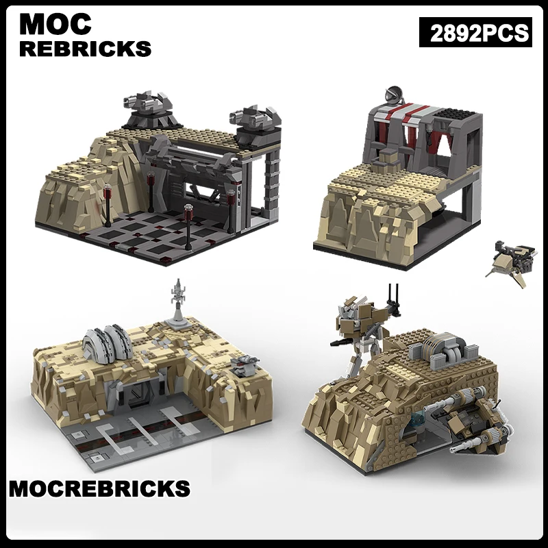 

База клона серии Space V1 Обновление N ° 3/2 модульная архитектура MOC, модель строительного блока, кирпичная головоломка для пожилых людей, игрушка, рождественские подарки