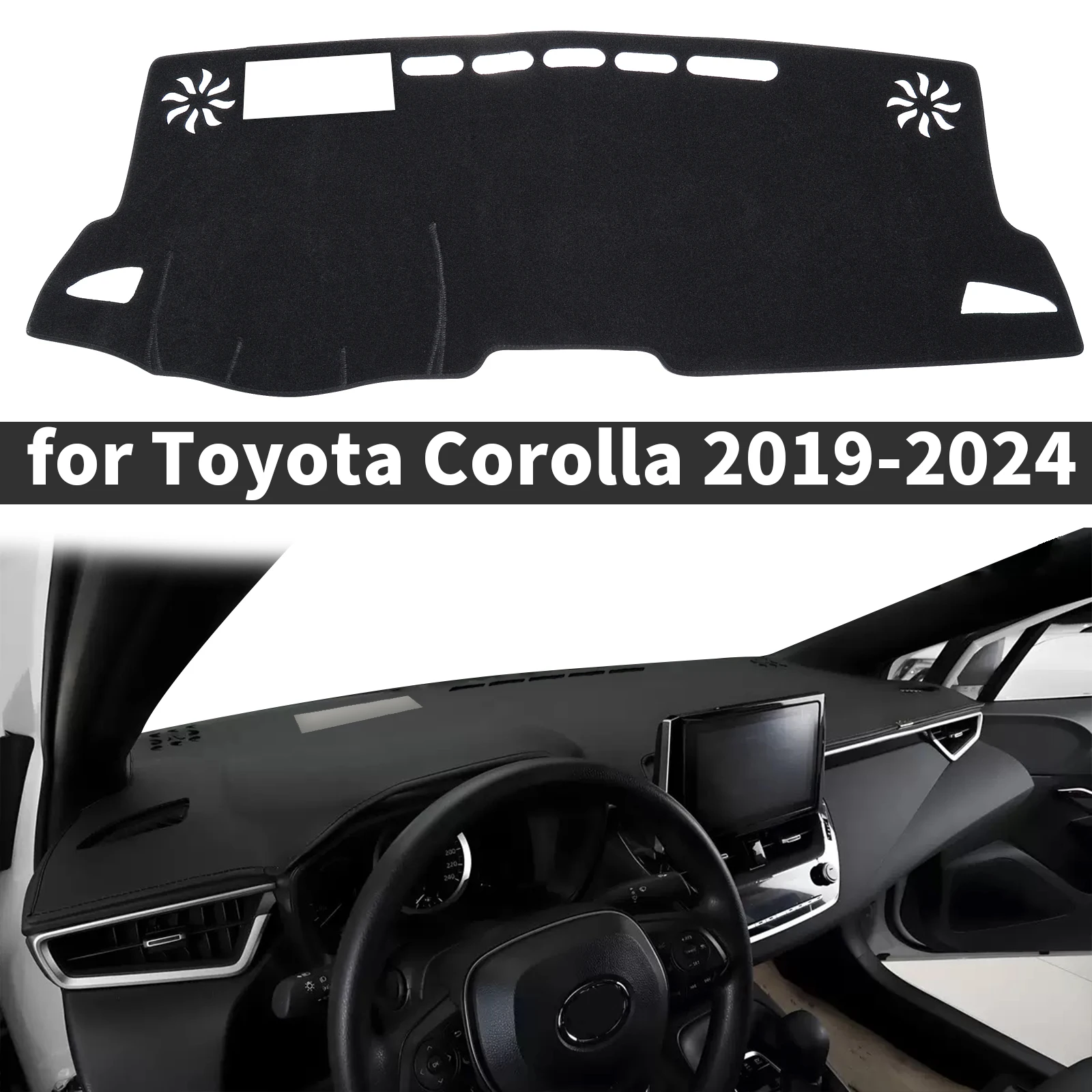 

fit for Toyota Corolla E210 12th 2019 2020-2024 Car Accessories Dashmat Dashboard Cover Pad Protective Carpet DashMat Sunshade