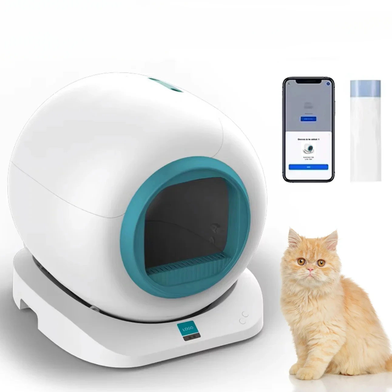 

Smart Cat Litter Box Self Cleaning Automatic 65L Fully Enclosed Cats Litter Box Pet Toilet Litter Tray Fragrance Deodorization
