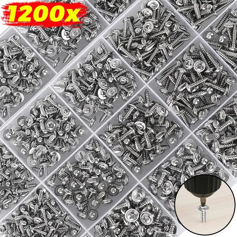 

Self Tapping Screws Assortment Kit M1 M1.2 M1.4 M1.7 Carbon Steel Crosshead Metal Screws Fastener Kit DIY Hardware Repair Parts