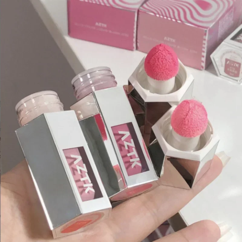 AZTK Jello Color Powder Liquid Blusher Rendering Moisturizing Beauty Expands and Contracts Liquid Cheek Face Makeup