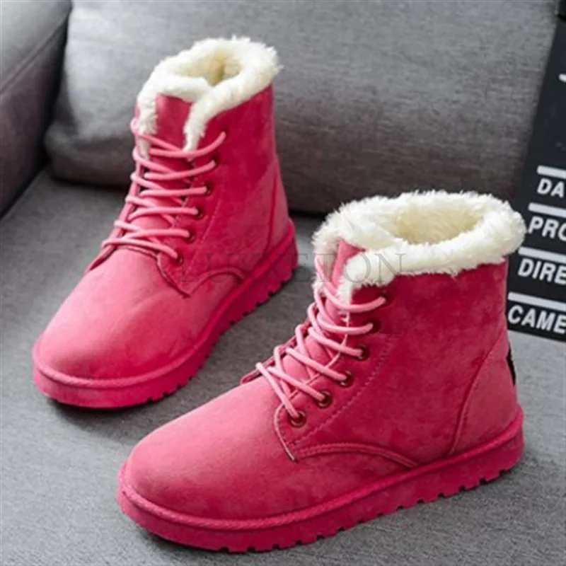 Thick Soled Round Toe Mid Cut Snow Boots Provide Warmth Comfort and Softness Women Short Boots Are Casual Fashionable