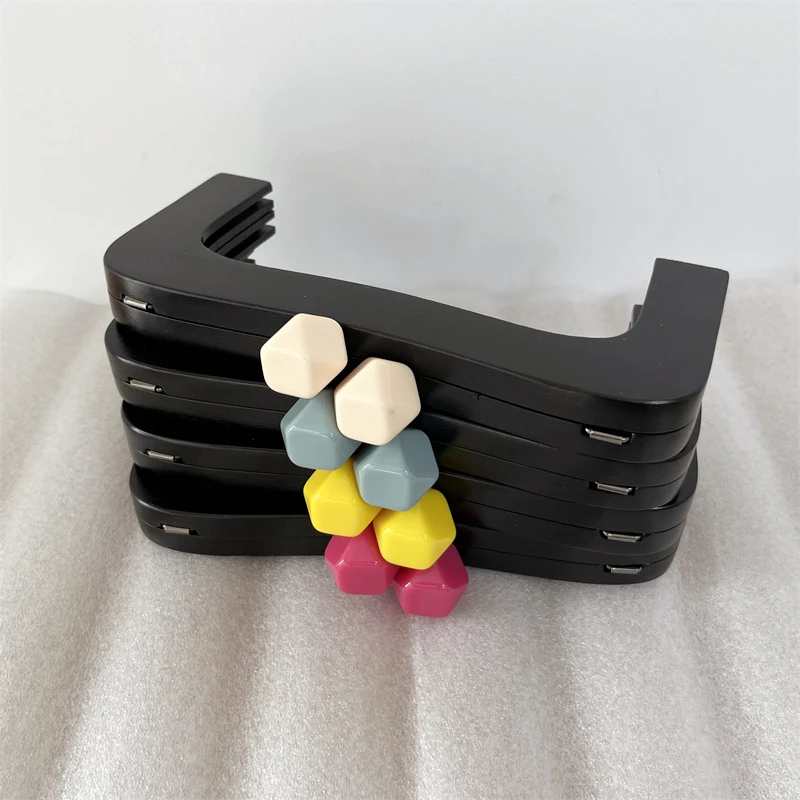 22X10 Cm Black Candy Wooden Bag Purse Frame Wood Clip Bags Handle DIY Handmade Sewing Brackets Handles for Making Handbag