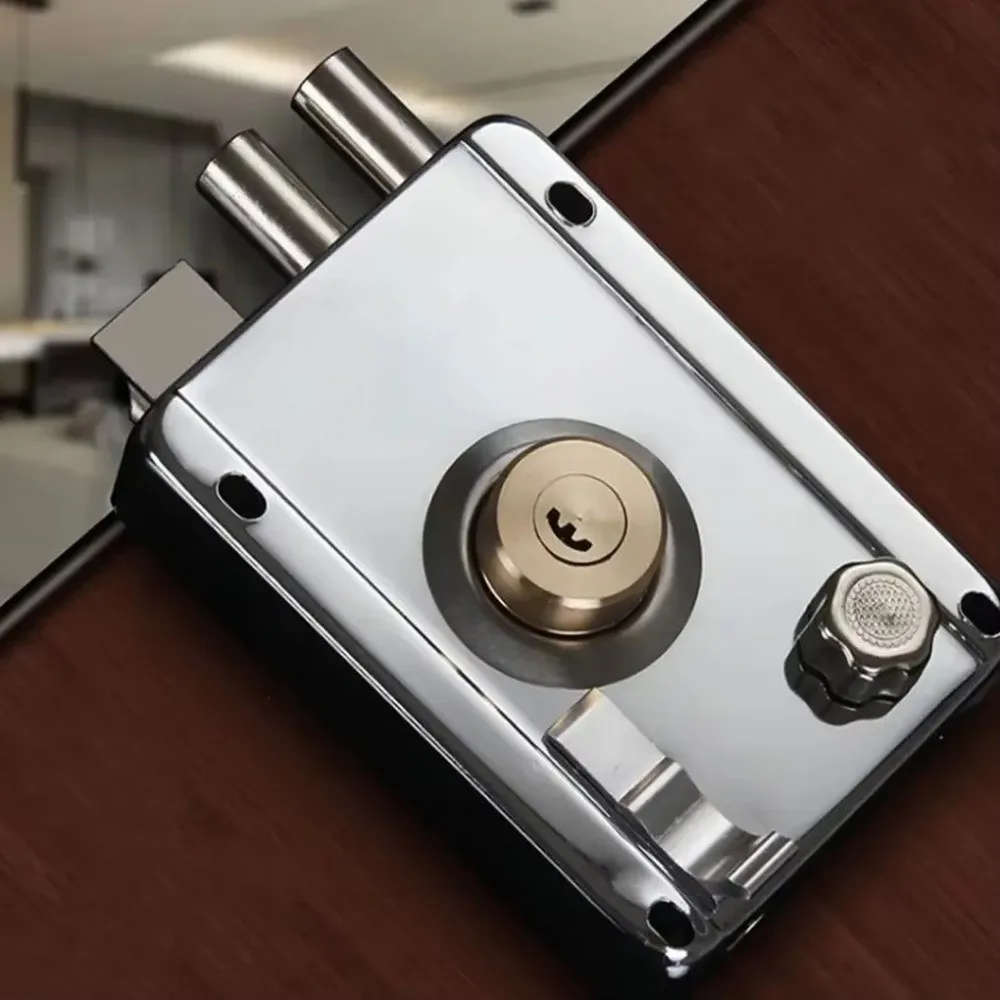 

Универсальные внешние железные дверные замки, безопасный замок с несколькими страховками, противоугонный замок для деревянных ворот, бытовая фурнитура