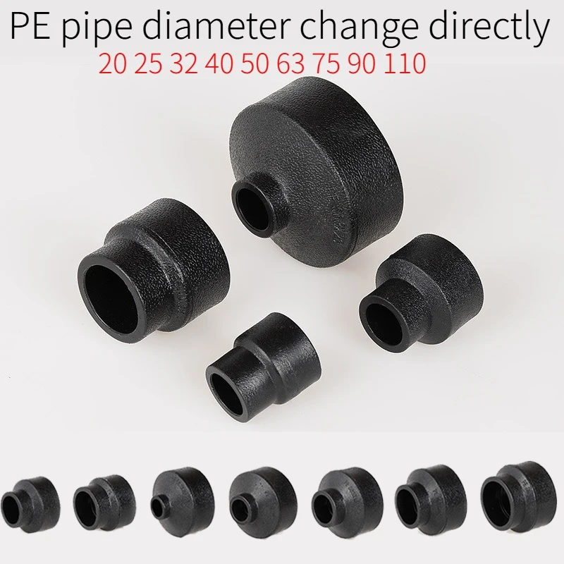 25-63PE Direct Transition Large-diameter Small-diameter Pipe Fitting for Plastic Hot-melt Connection of Water Supply Pipe
