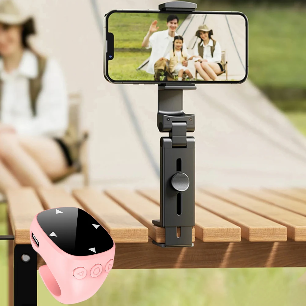 Per anello di scorrimento BT 5.3 Telecomando senza fili con punta delle dita Telecomando di scorrimento video Telecomando per dito per Android iOS