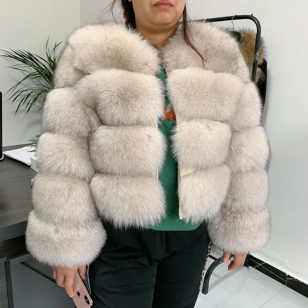 2024 new real Fox fur coat high-grade large panel Genuine Fox fur jacket 100% real fur women's winter warm fur coat