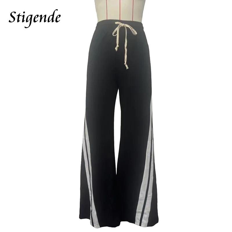 Stigende Wide Leg Joggers Sweatpants Women Drawstring Loose Palazzo Pants