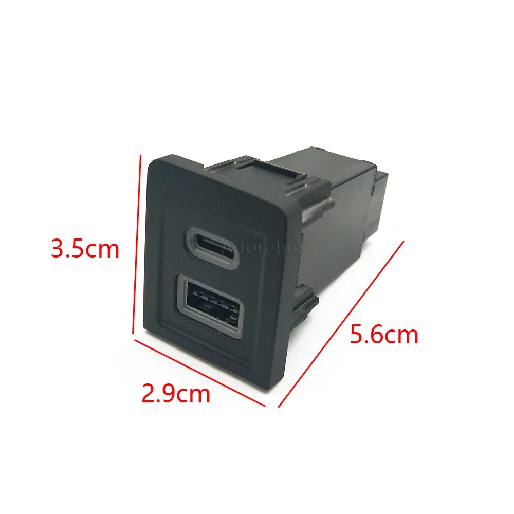 Car Quick Charger QC3.0 type-c PD Quick USB Charge Socket Phone Charging Adapter For VW Multivan 2008 - 2012