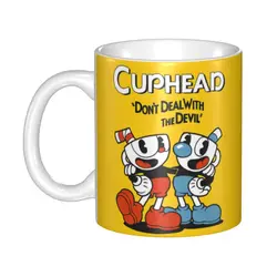 Personalized CupHead And MugMan Coffee Mugs DIY Electronic Video Game Characters Ceramic Milk Tea Cup