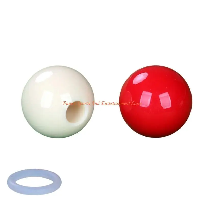 C4DE Tragbarer Billard-Queueball mit Loch, Snooker-Trainingsball, perforierter Billardschläger-Übungsgerät, Zielhelfer – Detail 3