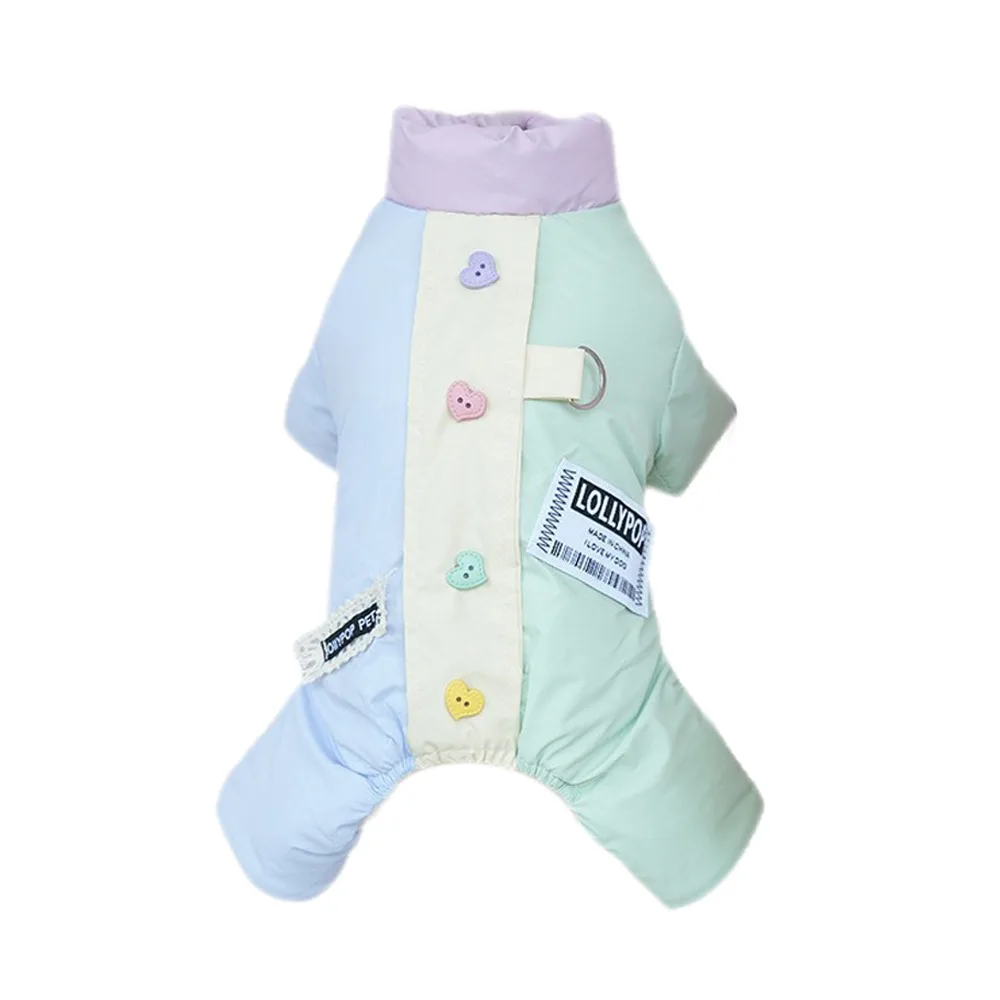 

Уютная зимняя теплая куртка для собак с пряжкой, ветрозащитная утолщенная хлопковая одежда для домашних животных, водонепроницаемая одежда для четырех ног для собак, уличная одежда