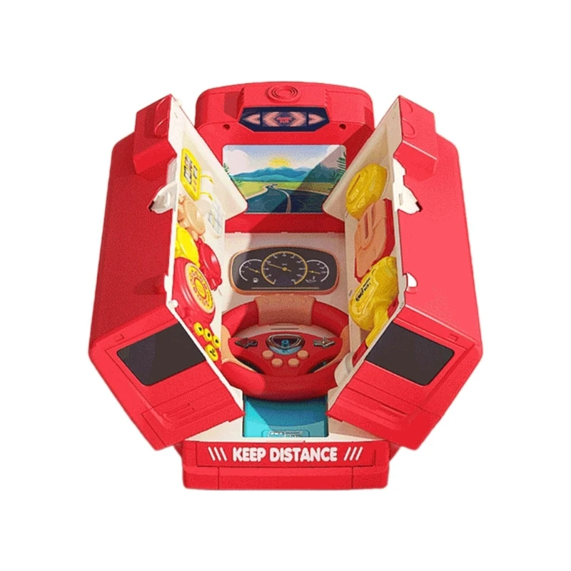 Y1UB Musical Driving Volante Brinquedo para Crianças Criança Light Up Toy Vroom Driving Wheel Driving Expercing Toy para