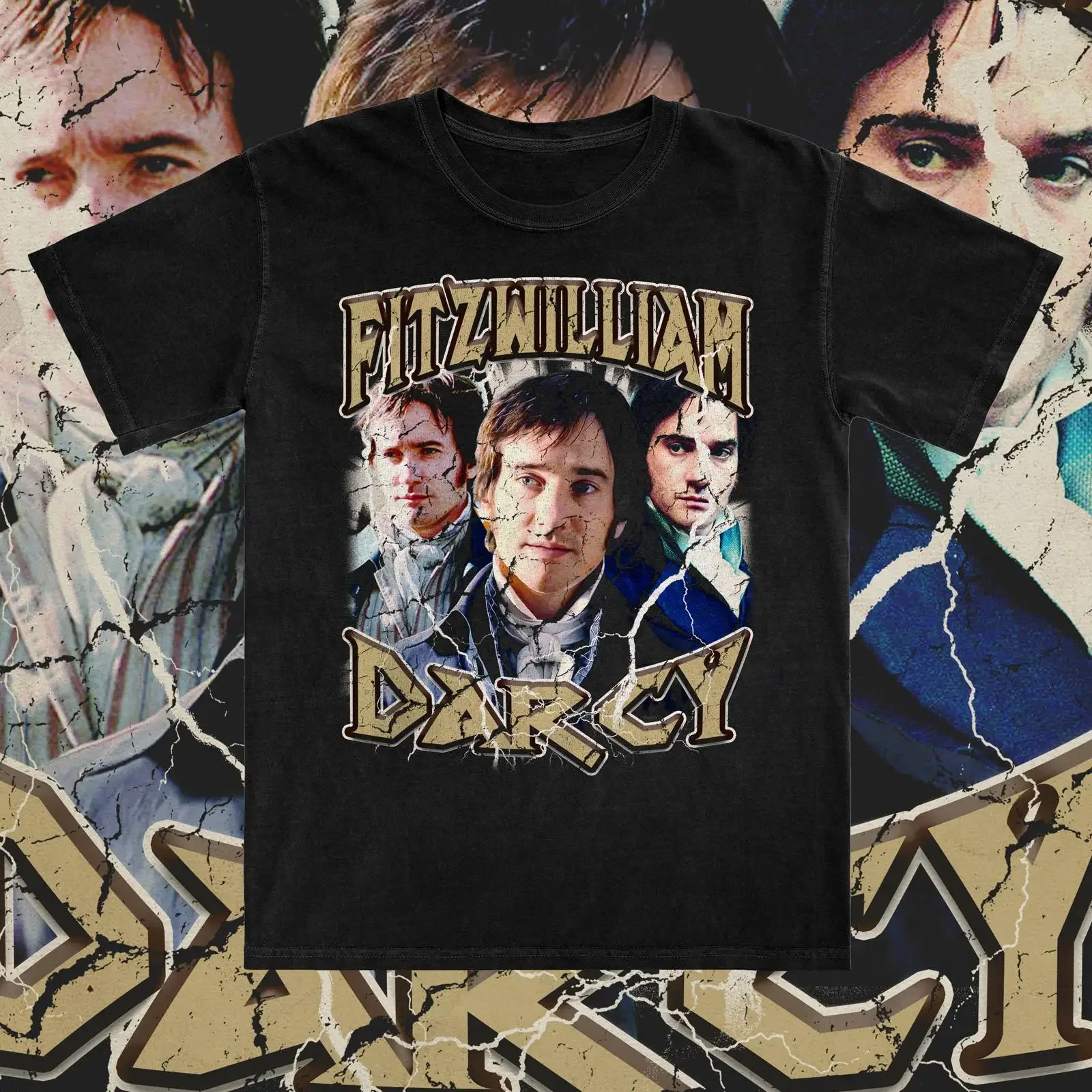 Fitzwilliam Darcy T shirt Pride and Prejudice  vintage Washed Stretched Stylish Top For Everyday Wear Unisex Versatile homme