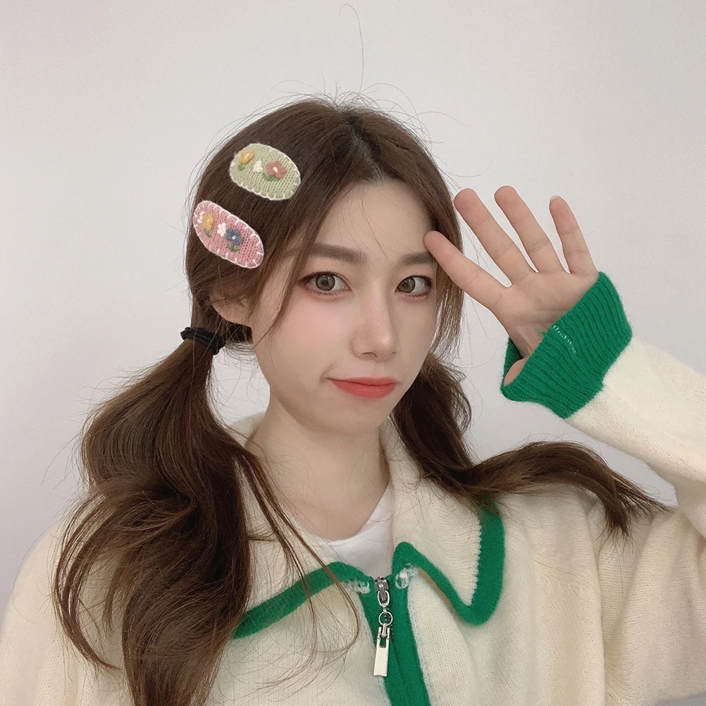 

3pcs Woolen Knitting Hair Clips Elegant Barrettes Lovely Women Hair Clamps For Girls Accessories Decoration School Party Use
