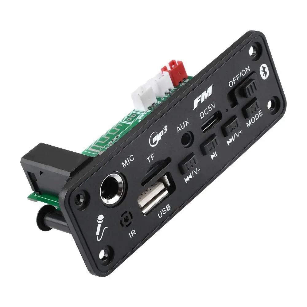 FM Radio Module Audio Amplified Decoding Module Wireless Bluetooth 5W Handsfree Audio Decoder Board TF Card