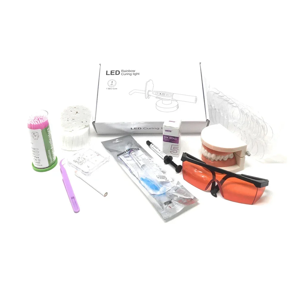 

Hot Sale Professionals Tooth Gem Kit Air Cures Dentals/ Curlings Light and Glue/Dentals Decorations Kit Adhesives Tool