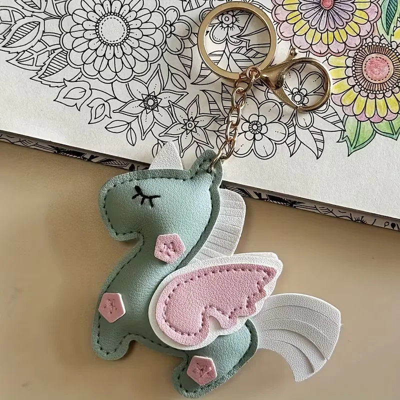 Super Cute Unicorn Keychain with Bow, Tail & Heart Design. Great Gift for Girls, Bags & Backpacks. 82 Char.