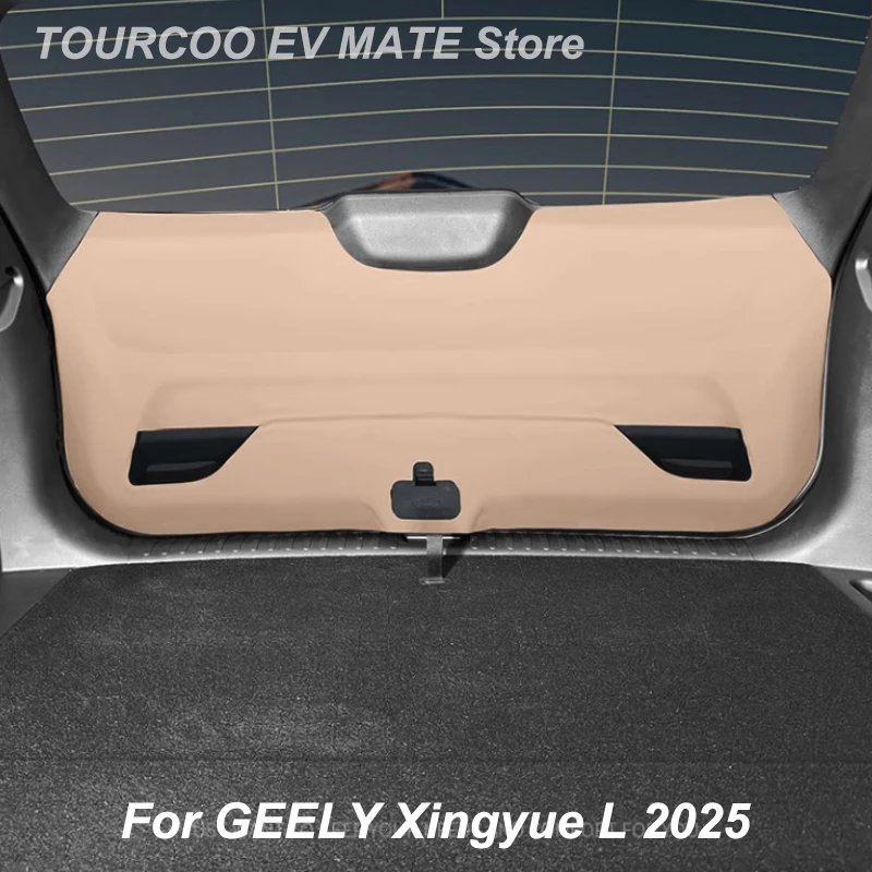 

Для GEELY Monjaro Xingyue L 24-25 кожаный защитный чехол на задний багажник, наклейка, накладки против царапин, аксессуары для салона автомобиля