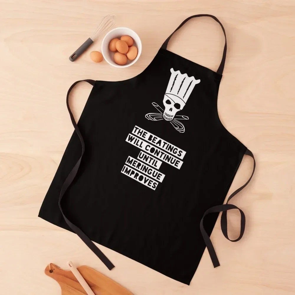 Until meringue improves (the beatings will continue) Apron Chef Uniform Woman Hairdresser chef costume Apron