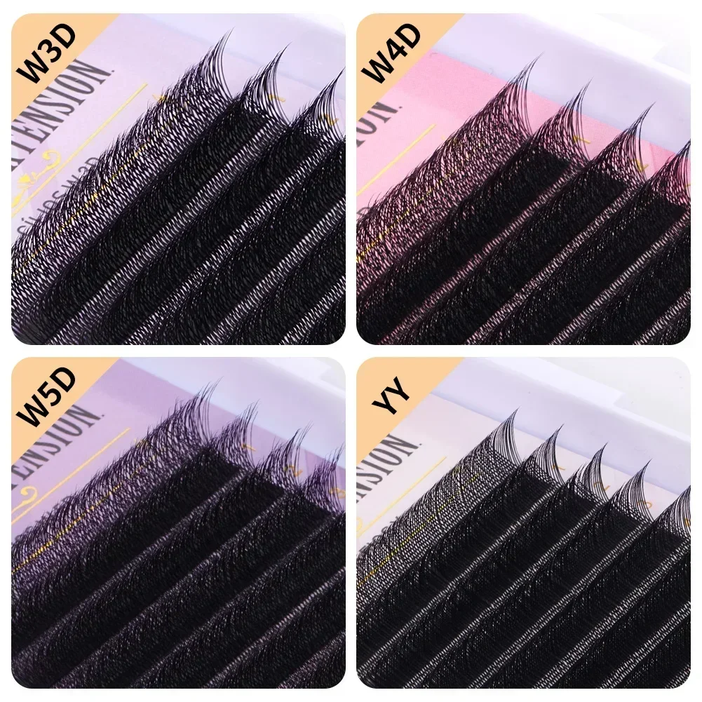 ARISON W-extensiones de pestañas postizas 4D/3D/5D/YY, volumen prefabricado, fácil de ventilar, Natural, suave, de alta calidad