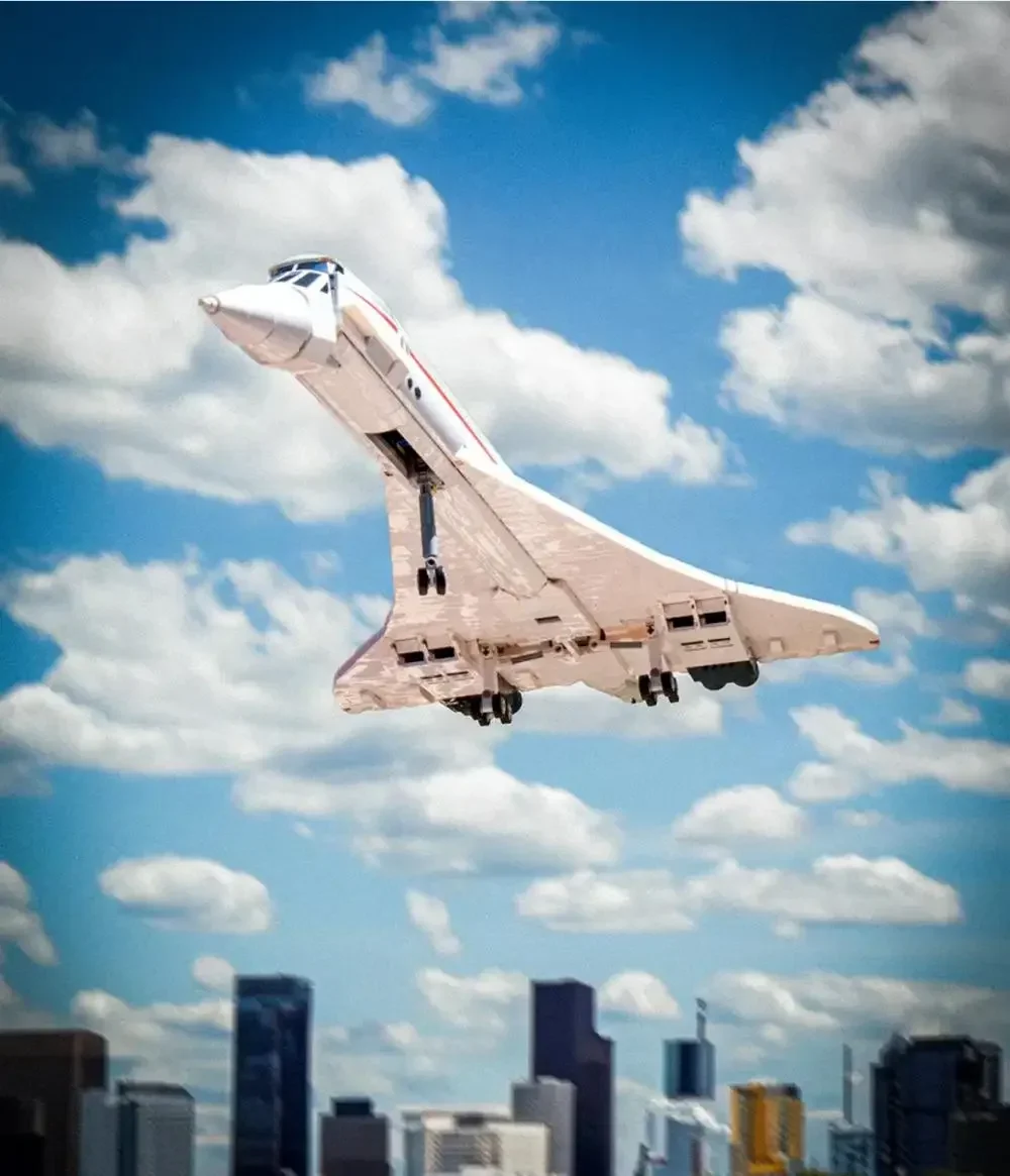 2023ใหม่10318 Airbus Concorde Building Kit World First Supersonic Airlinerกระสวยอวกาศรุ่นของเล่นเพื่อการศึกษาเด็ก