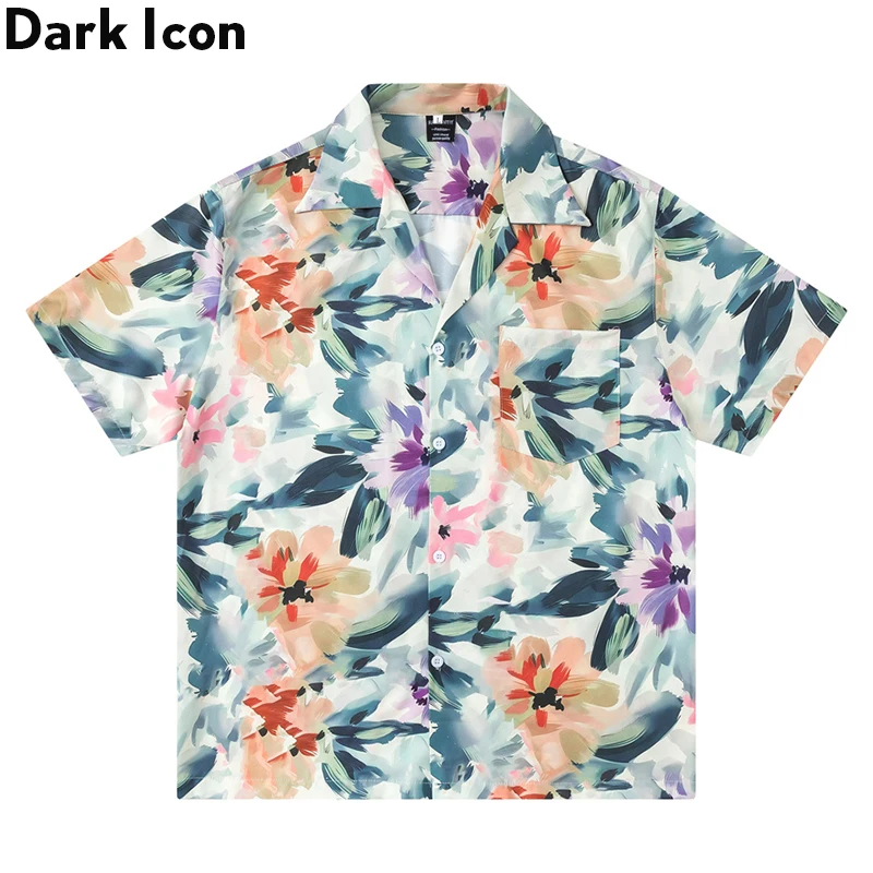 

Floral Full Print Hawaiian Shirts Men Short Sleeve