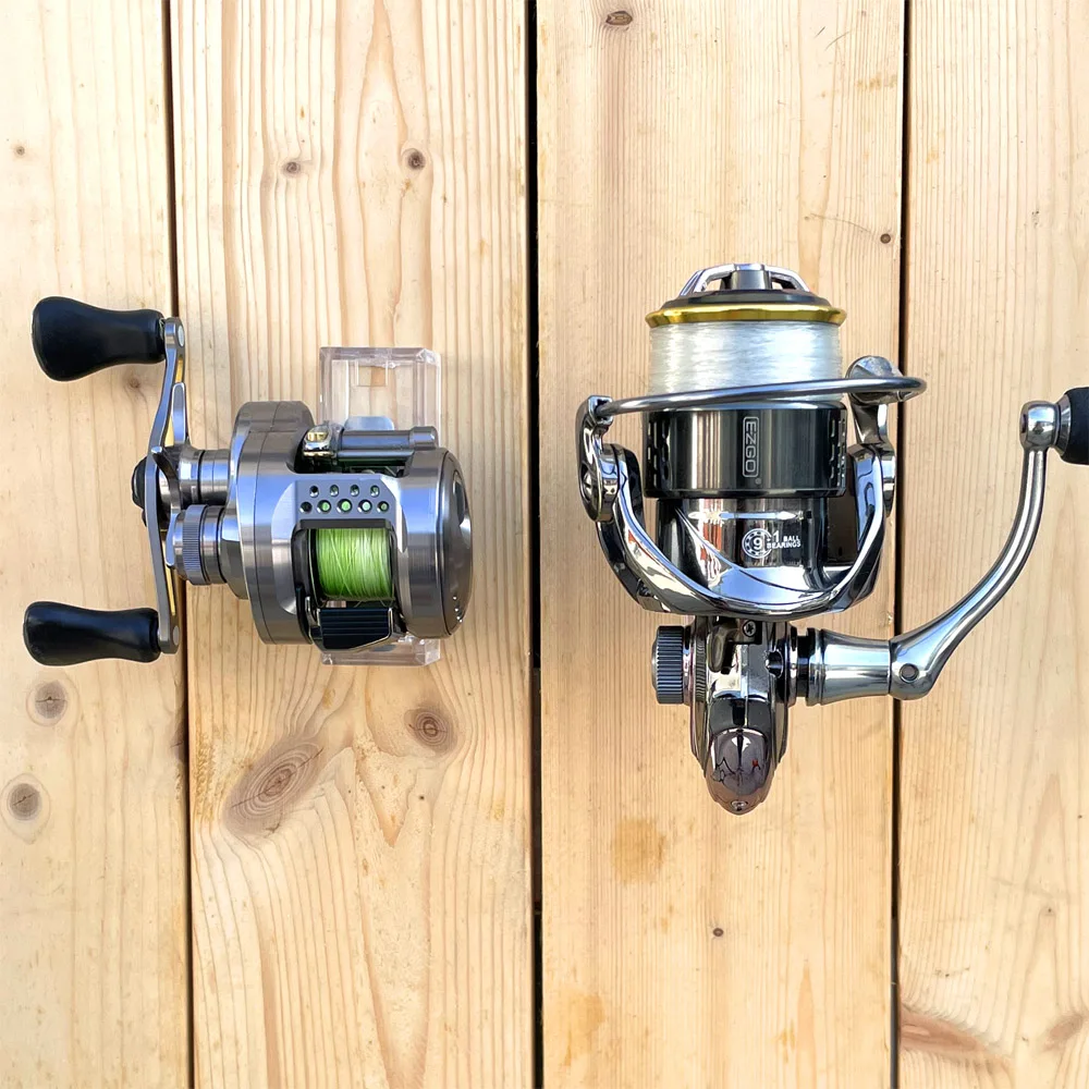 Lure Wall Mount Spool Wheel Baitcasting Round Fly Raft Wheel Fishing Reel Holder Stand Rack Shelf Hole Board Storage Collecting