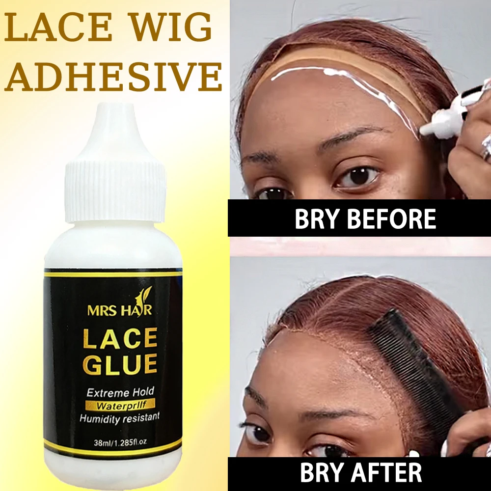 

Wig Glue Waterproof Adhesive Bonding Lace Toupee Front Closure and Glue Remover Travel Size Wigs Extension Products for Beginner