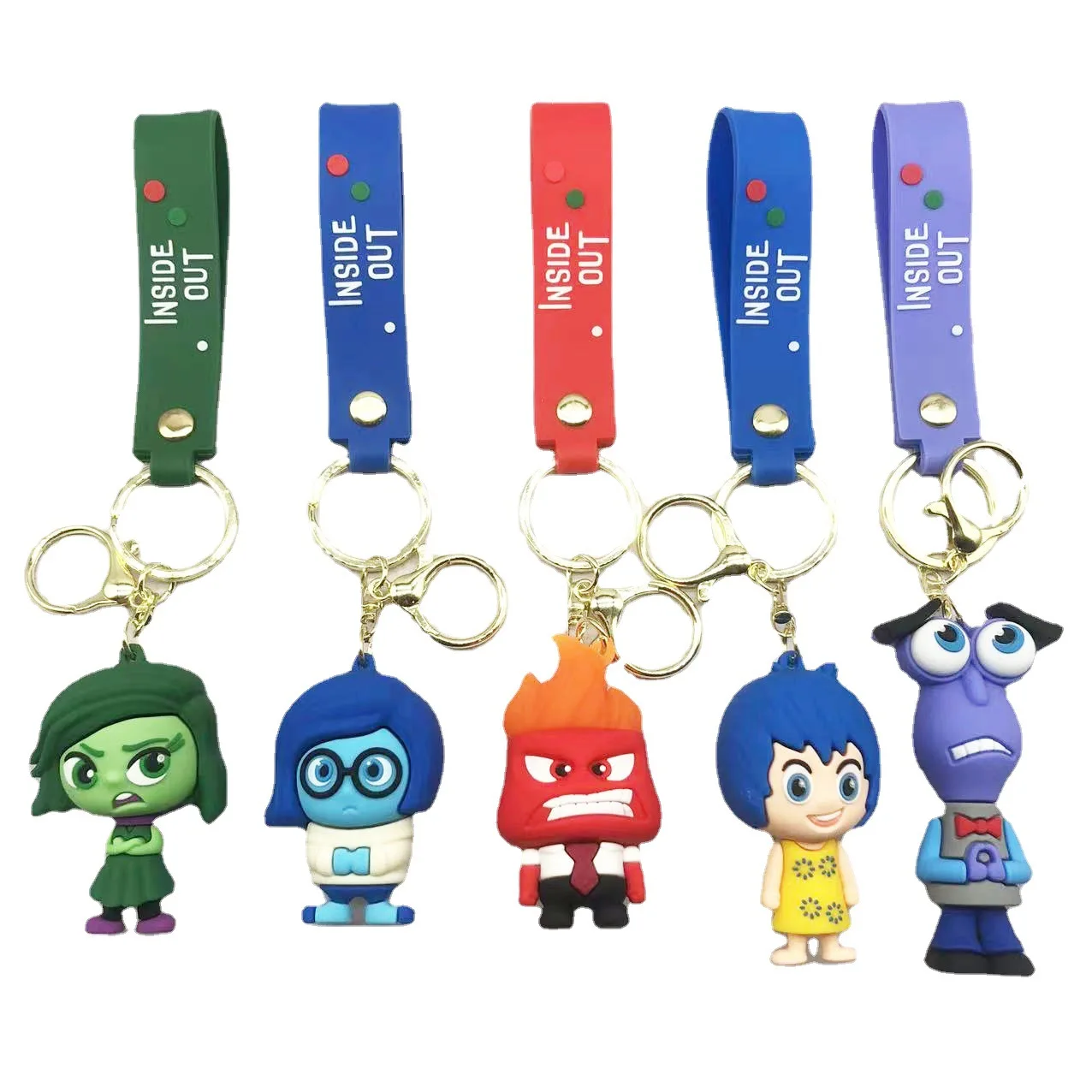 Disney Inside Out Inside Out Keychain Mind Wars Sad Emotions Men's Car Key Pendant