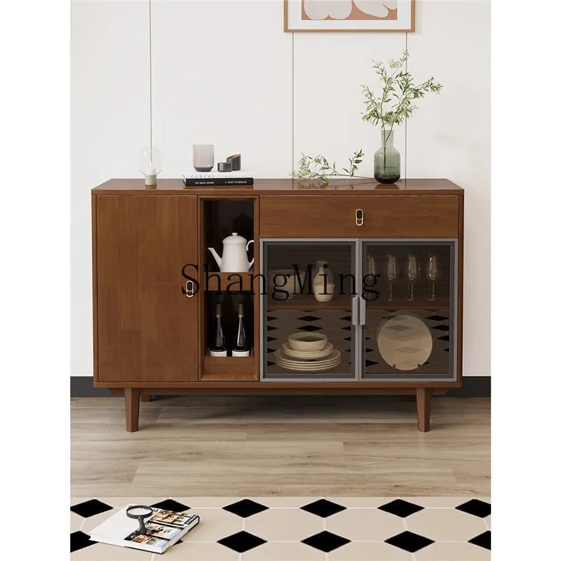 

ZYY solid wood dining side cabinet modern simple multi-functional integrated wall high cabinet living room locker
