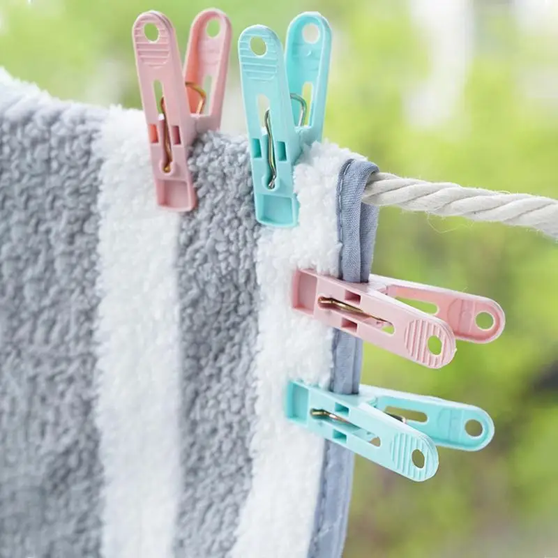 30Pcs Plastic Clothes Pegs Laundry Clothespin Clothes Pins Storage Organizer Quilt Towel Clips Spring With Basket Portable