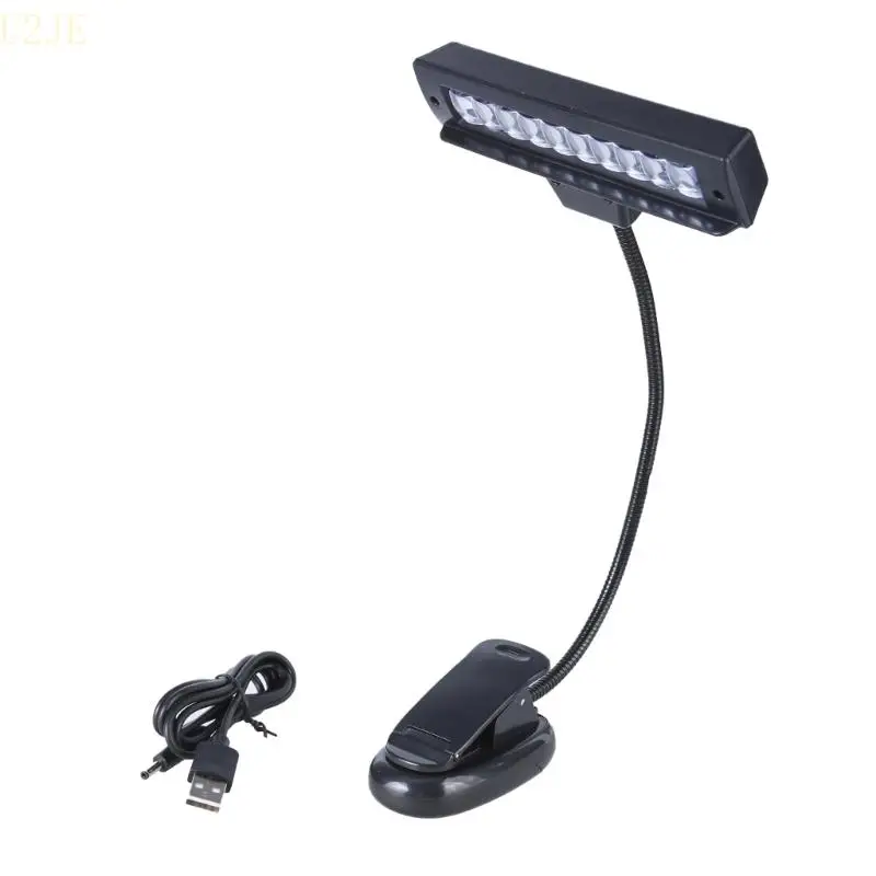 

U2JE Flexible Clip 10LED Lamp USB/ Battery Double Power Supply for Book Reading