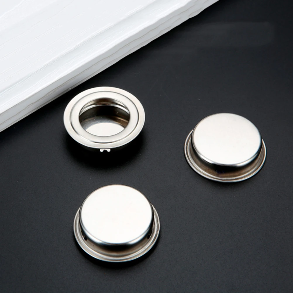

40pcs Invisible Pull Stainless Steel Embedded Handle For Wardrobe Cabinet Door Furniture Flush Handle Durable Easy Install