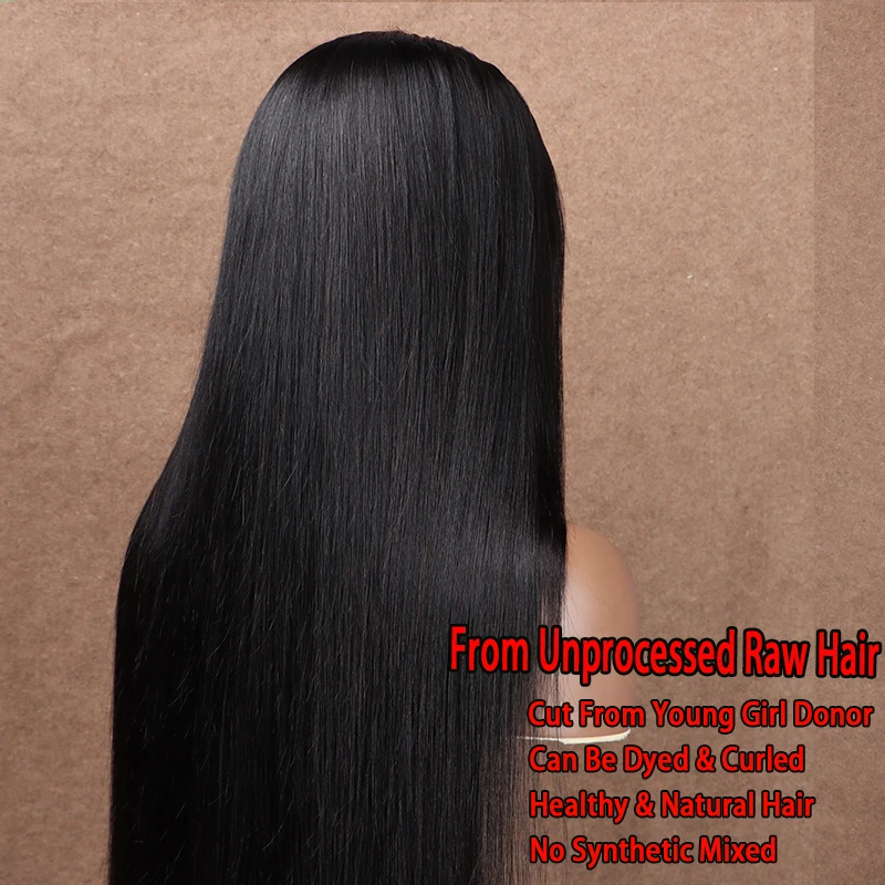 

Upgrade Wig Cap Super Breathable 6x7 Bone Straight Transparent Lace Closure Human Hair Unprocessed Raw Hair Wig Pre Plucked
