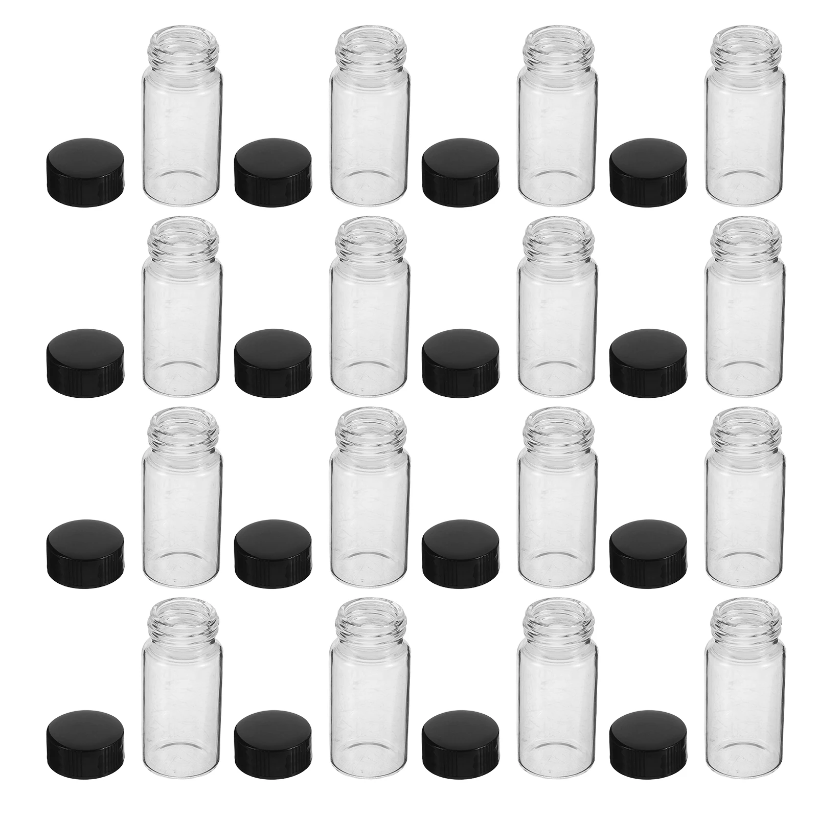 

100 Pcs Decor Mini Glass Container Storage Bottles Jars for Candy Crafts Vial Decorative Favor Containers Transparent Empty