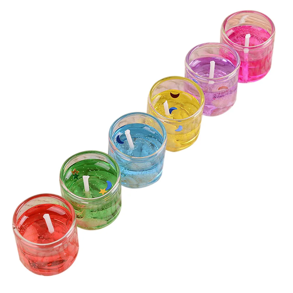 

6 Pcs Votive Candles Scented Jelly Candlelight Dinner Prop Adorable Tea Wedding Birthday Gift Fragrant Travel