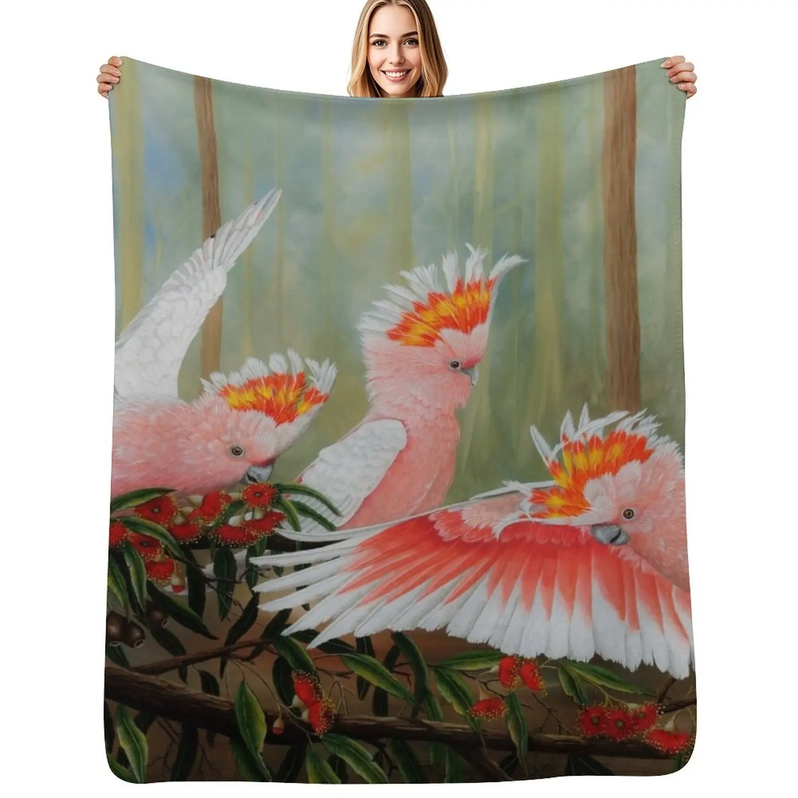 Major mitchells Australian parrots Throw Blanket Bed covers Designers Camping for sofa Warm Weighted Blankets