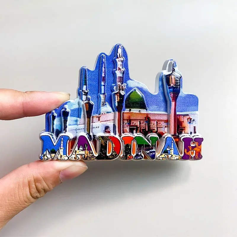 

Saudi Medina Refrigerator Magnet Tourist Souvenir Architectural Decoration Creative Unique Gift Magnetic Refrigerator Magnet